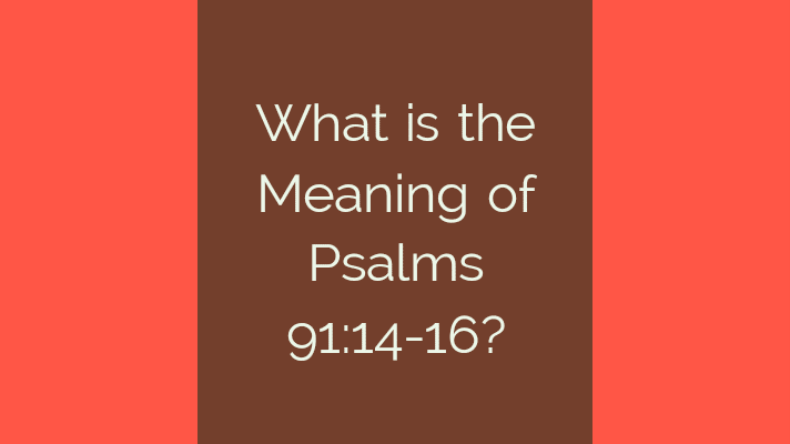 What is the meaning of psalms 91:14-16?
